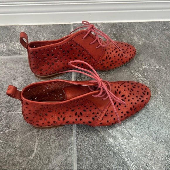 Sixty Seven Leather Booties Cognac Brown Size EU38 US7.5 Made in Spain - Picture 4 of 16